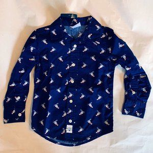 Bum Equipment Holiday Button Down Shirt Boys 4